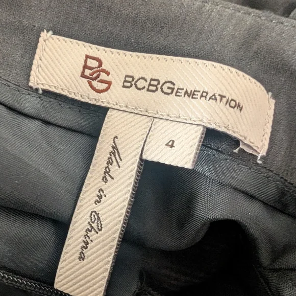 BCBG Generation Black Jacquard Cocktail Dress Size 4 - Picture 9 of 10